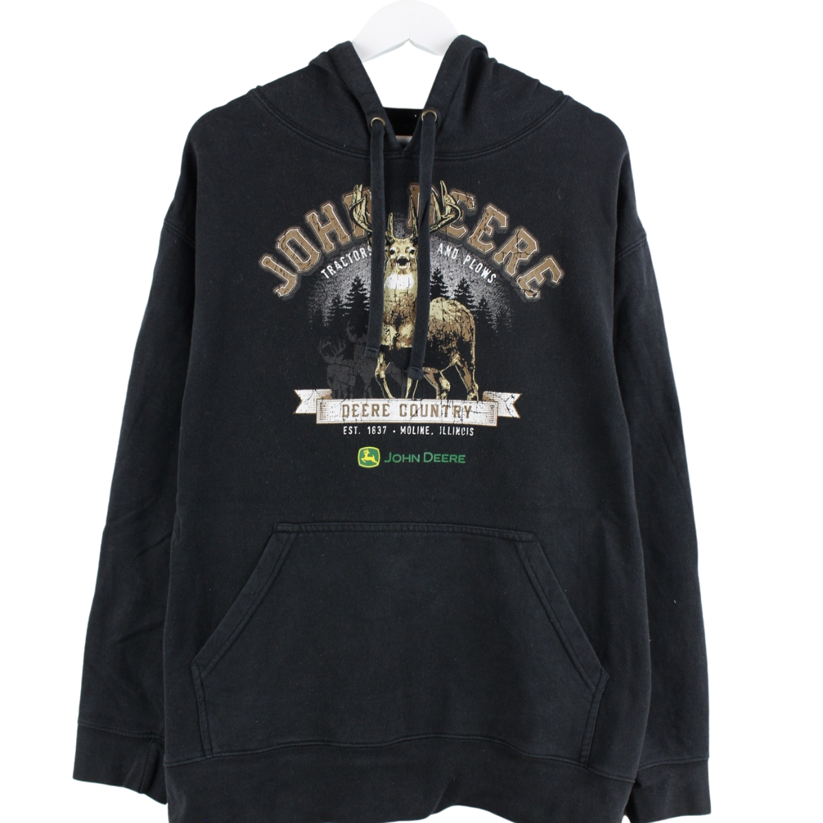 John Deere Print Hoodie Black XL - Main Image