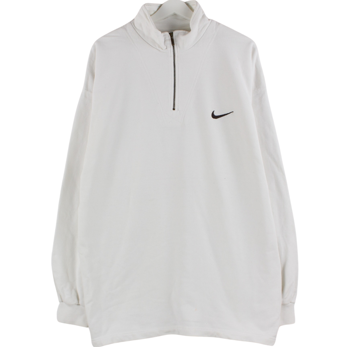 Nike half zip white hot sale