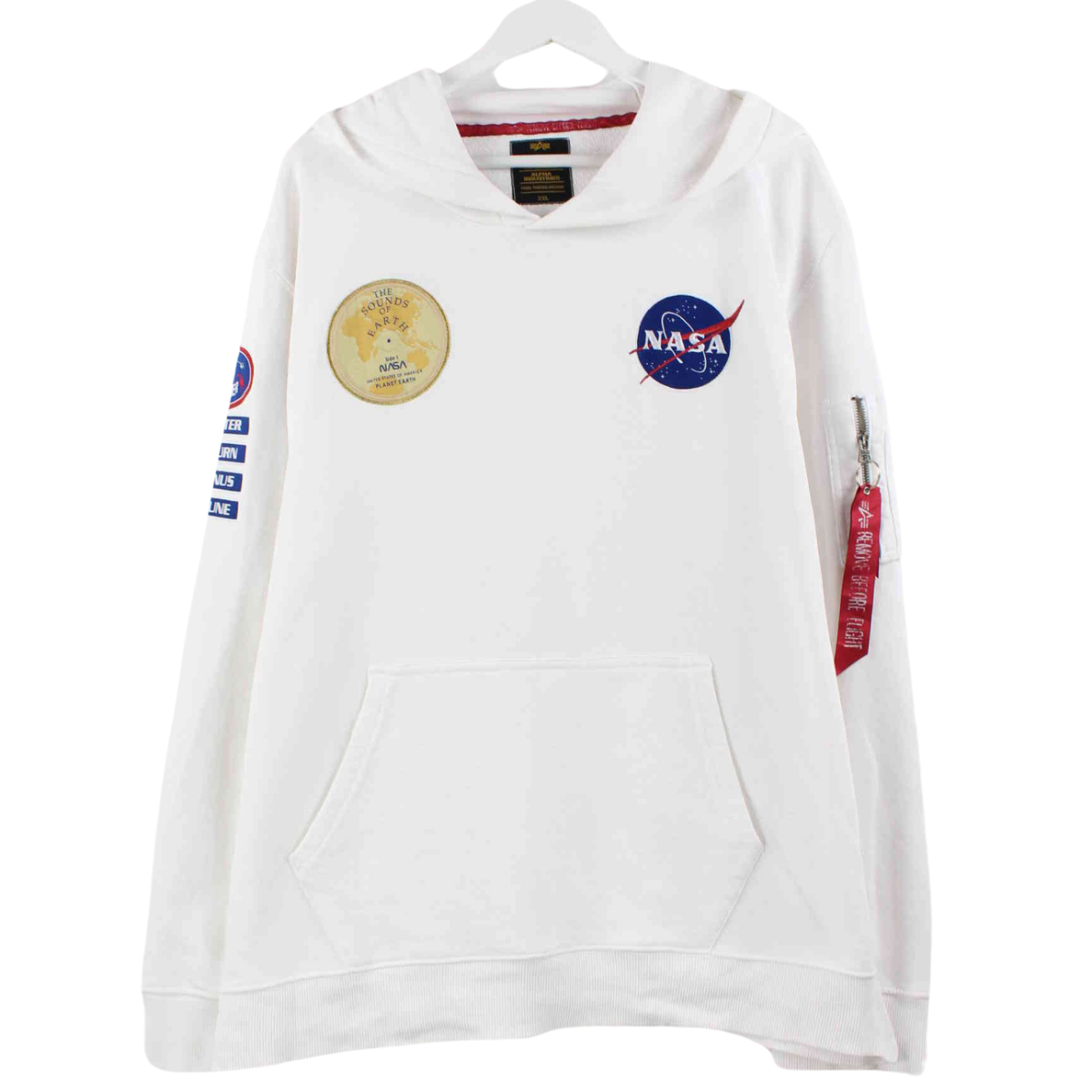 Alpha Industries Nasa Hoodie White XXL