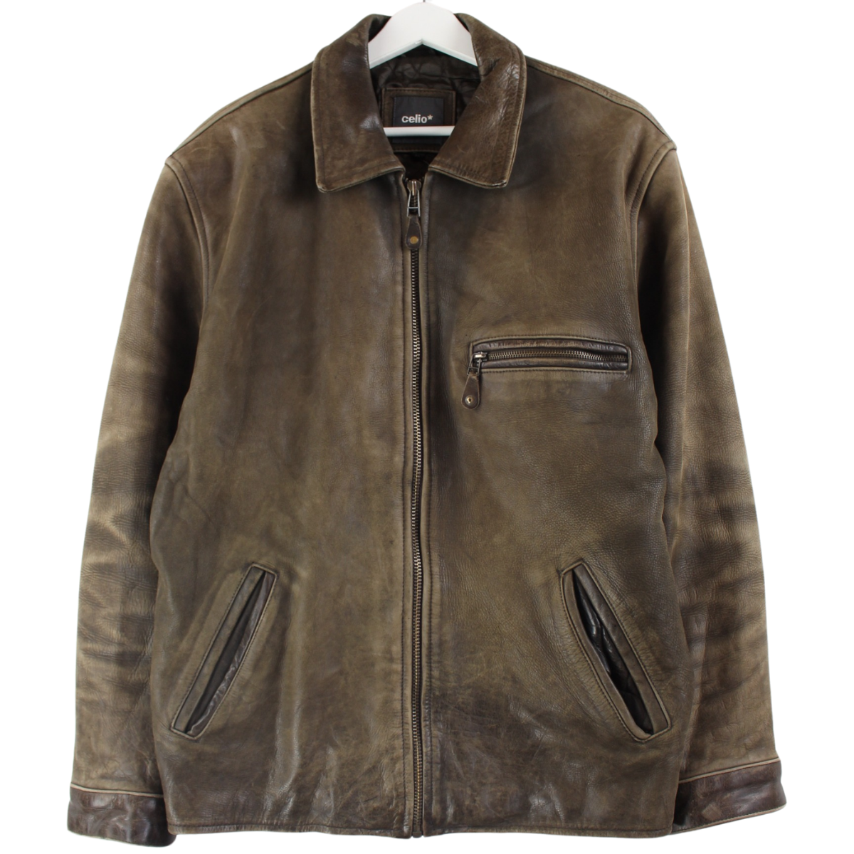 Vintage Celio Leather Jacket Brown L – Peeces