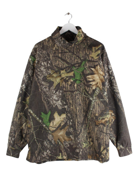 Cabela's 00s Realtree Rollkragen Fleece Sweater Braun XL