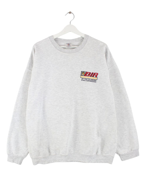 Jerzees 00s Birmingham Racing Print Sweater Grau XL