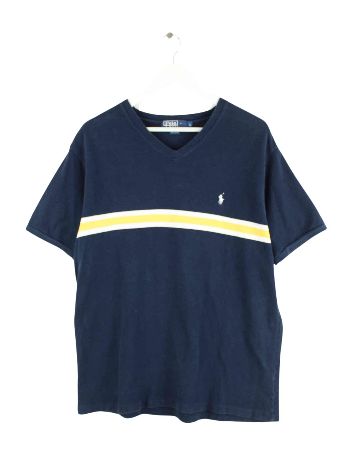 Ralph Lauren V-Neck T-Shirt Blau L (front image)