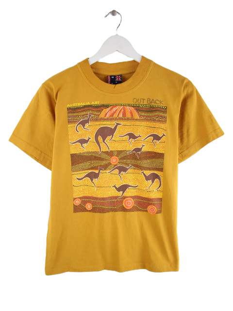 Vintage Australia Outback Art Damen T-Shirt Gelb S