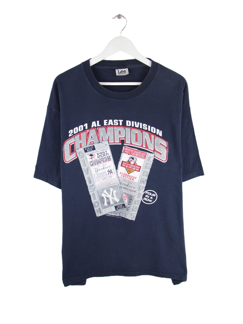Lee 2001 Vintage MLB Yankees Champions Print T-Shirt Blau XXL