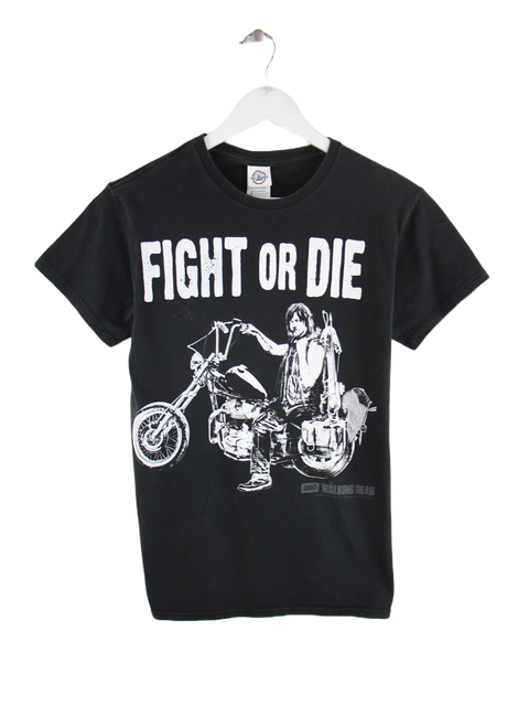 Delta Walking Dead Print Damen T-Shirt Schwarz S