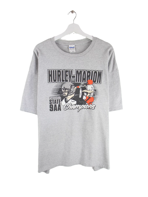 Gildan 00s Champions Print T-Shirt Grau XXL