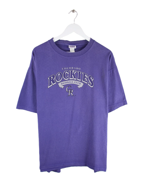 CSA MLB Colorado Rockies Print T-Shirt Lila XL