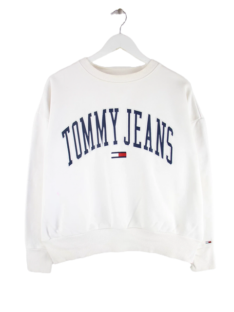 Tommy Hilfiger Jeans 00s Spellout Damen Sweater Weiß L