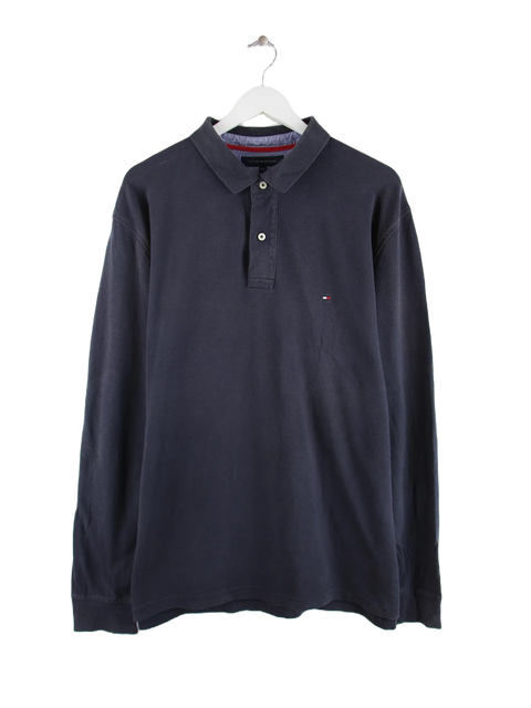 Tommy Hilfiger Langarm Polo Blau XXL