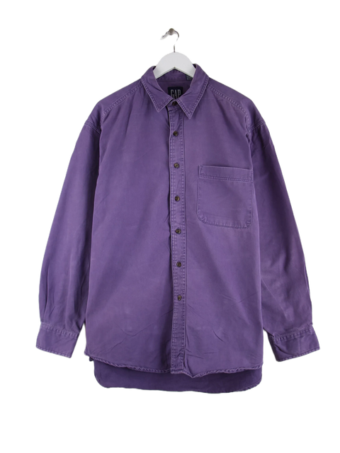 GAP 90s Vintage Single Pocket Freizeit Hemd Lila L