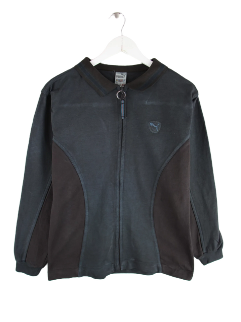 Puma 90s Vintage Damen Shield Logo Sweatjacke Grau M