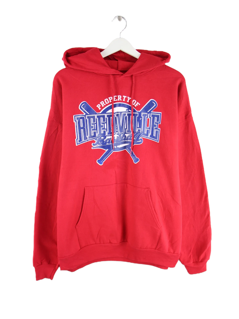 Hanes Reedville Baseball Print Hoodie Rot XL