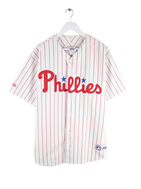 Majestic MLB Philadelphia Phillies Stripe Jersey Weiß XL