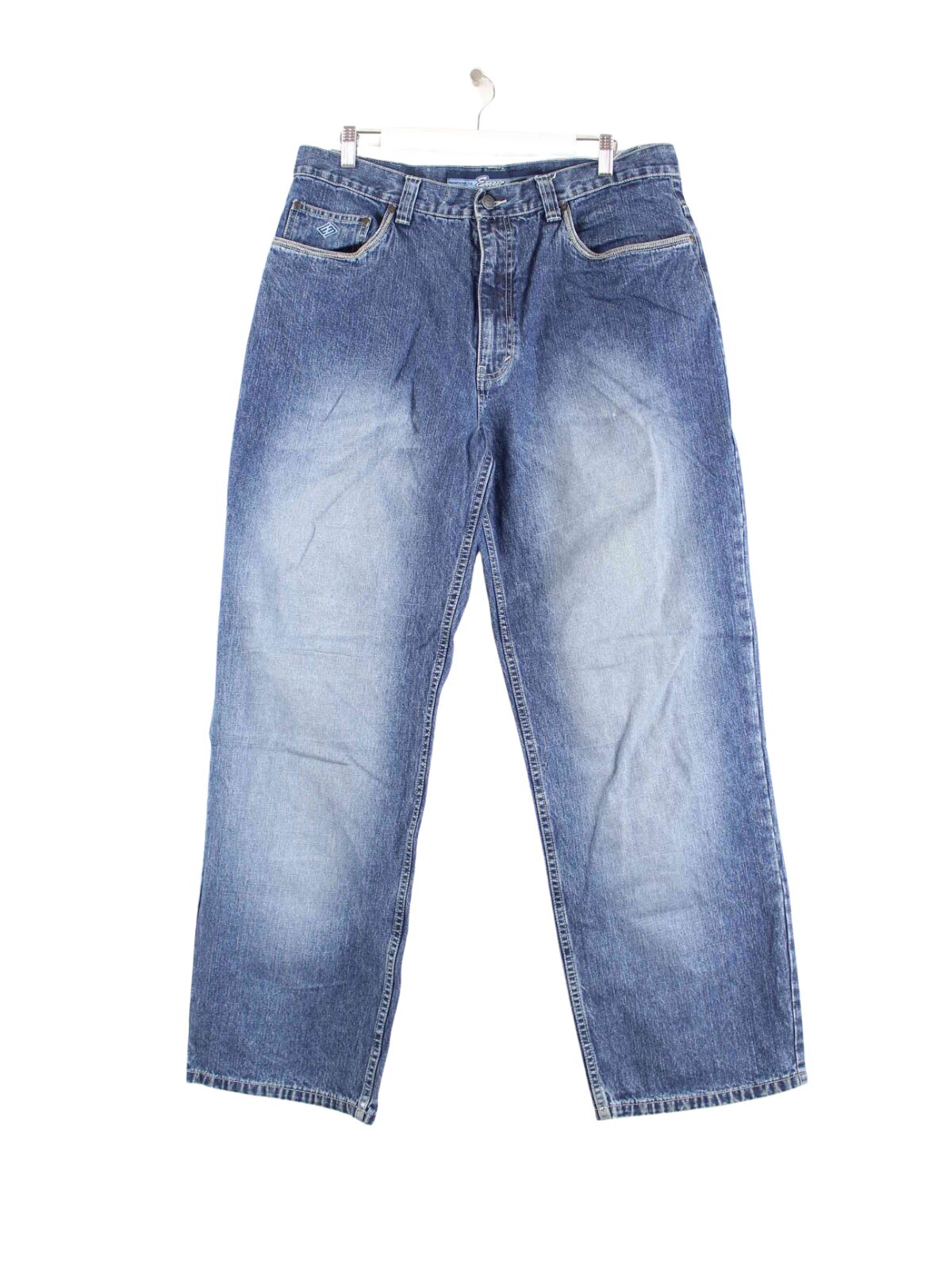 Vintage y2k Embroidered Baggy Jeans Blau (front image)