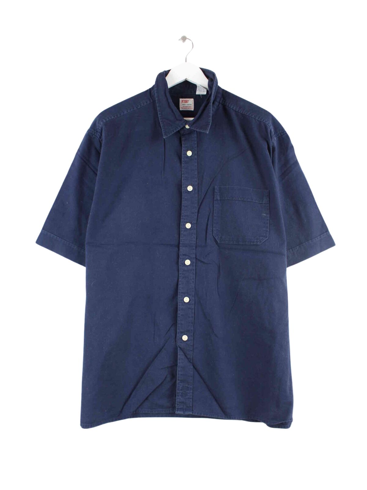 Levi's 90s Vintage Kurzarm Hemd Blau XL (front image)