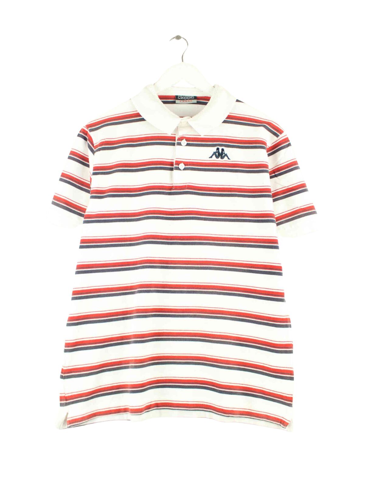 Kappa 00s Striped Polo Weiß L (front image)