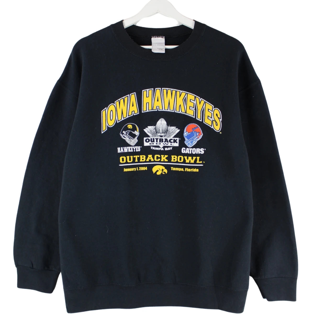 Fruit of the Loom 2004 Outback Bowl Iowa Hawkeyes Print Sweater