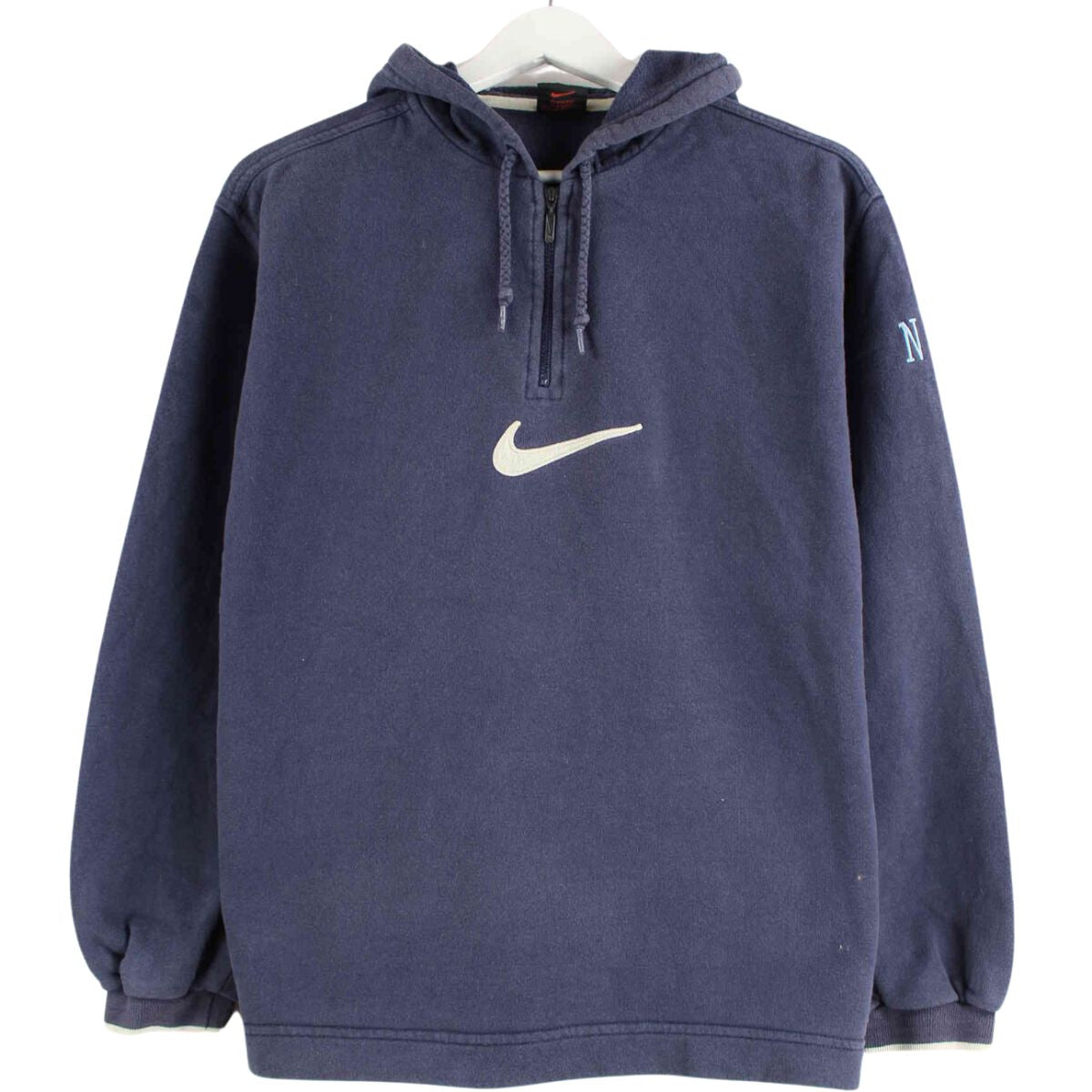 Nike 90s Vintage Center Swoosh Half Zip Hoodie Blue S – Peeces