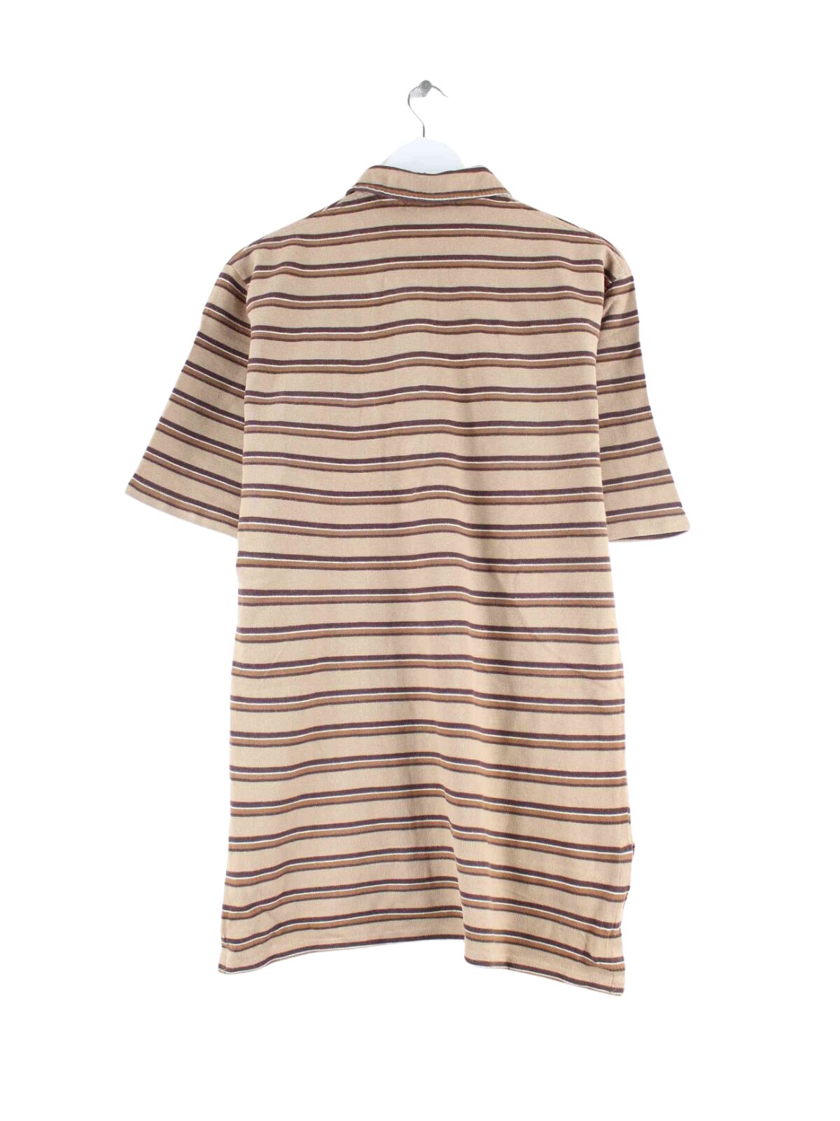 Ralph Lauren 90s Vintage Gestreiftes Polo Braun L (back image)