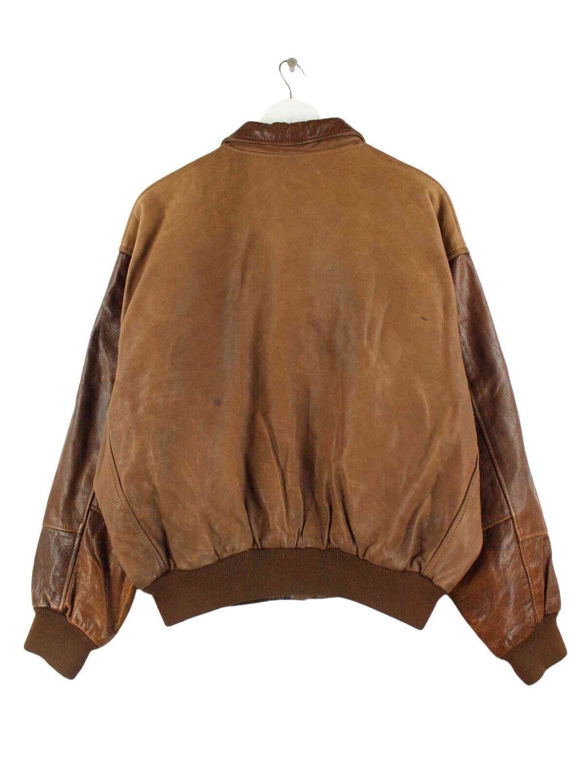 Vintage 90s Kudsak Airborne Leder Jacke Braun L (back image)