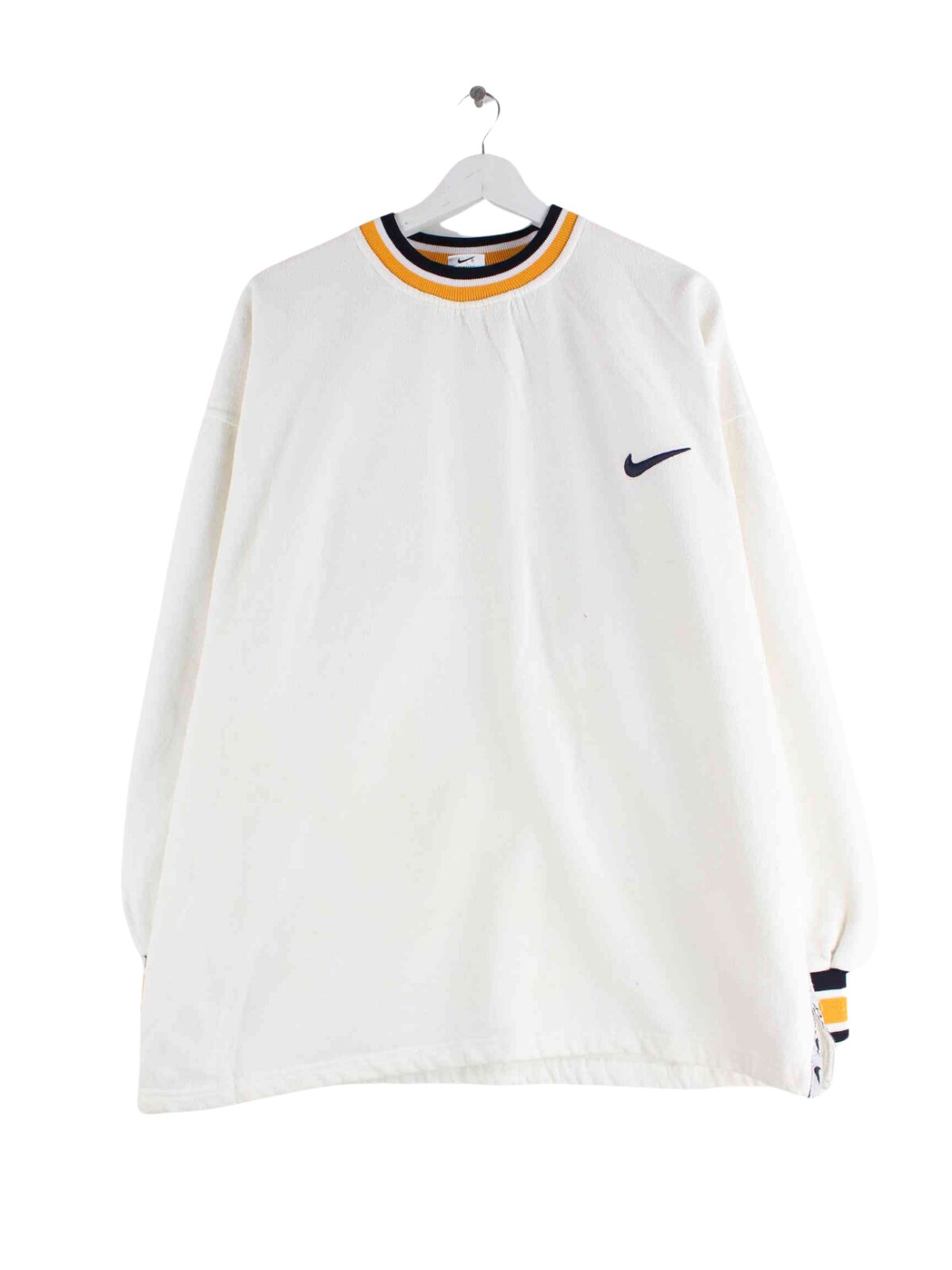 Nike 90s Vintage Embroidered Sweater Weiß XL (front image)