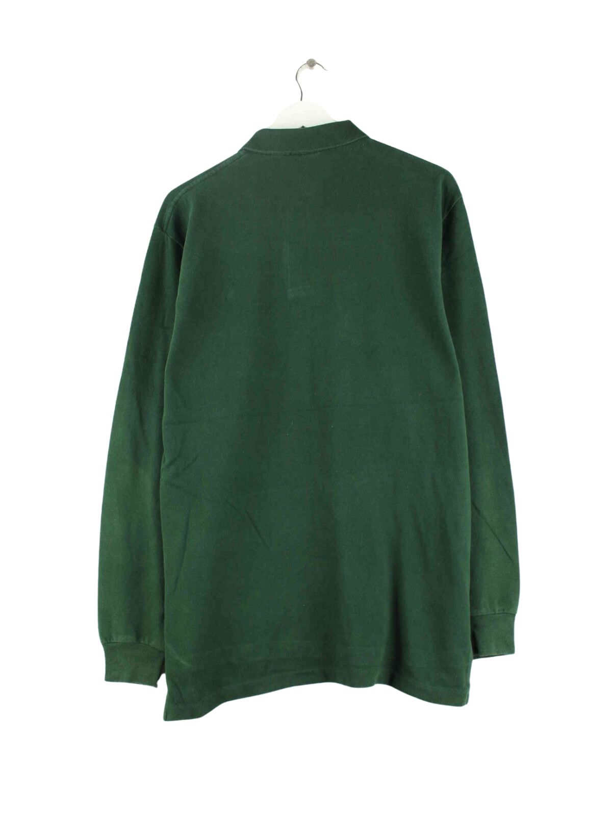 Ralph Lauren 90s Vintage Langarm Polo Grün M (back image)
