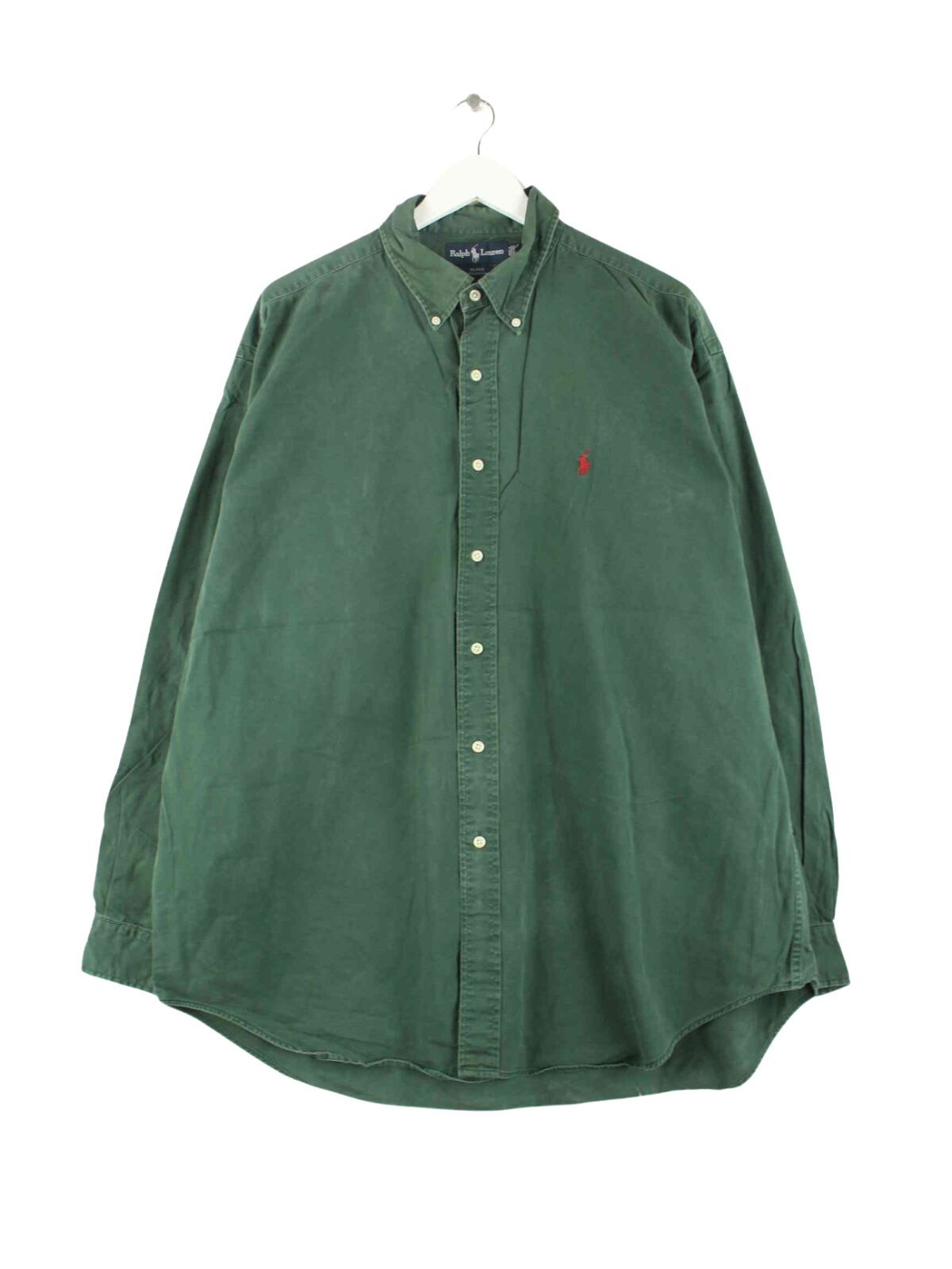 Ralph Lauren 90s Vintage Blake Faded Hemd Grün XL (front image)