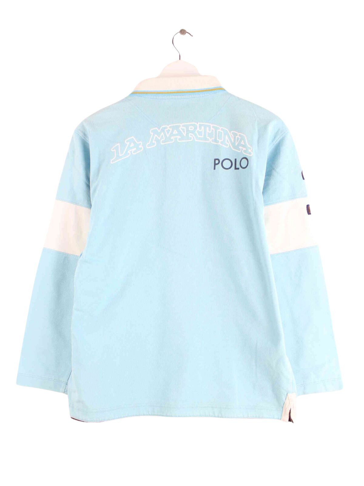 La Martina 90s Vintage Argentina Embroidered Polo Sweater Blau M (back image)