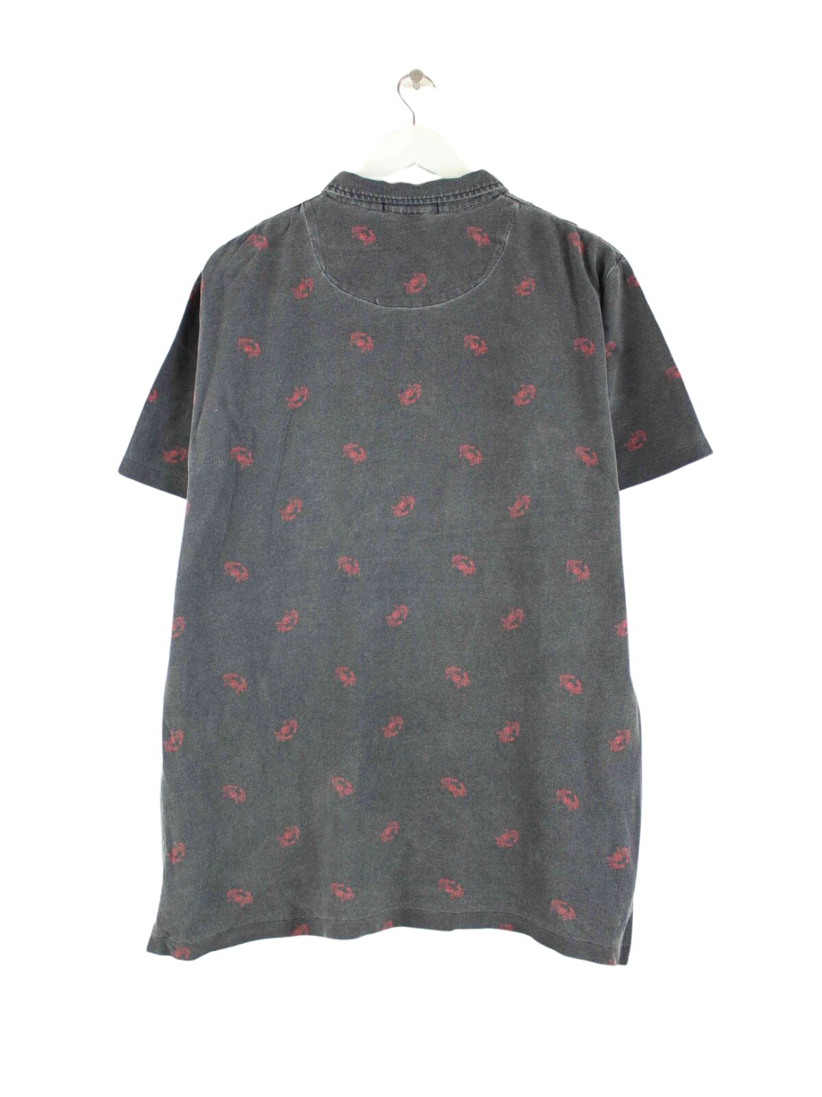 Ralph Lauren 90s Vintage Crab Pattern Polo Grau L (back image)