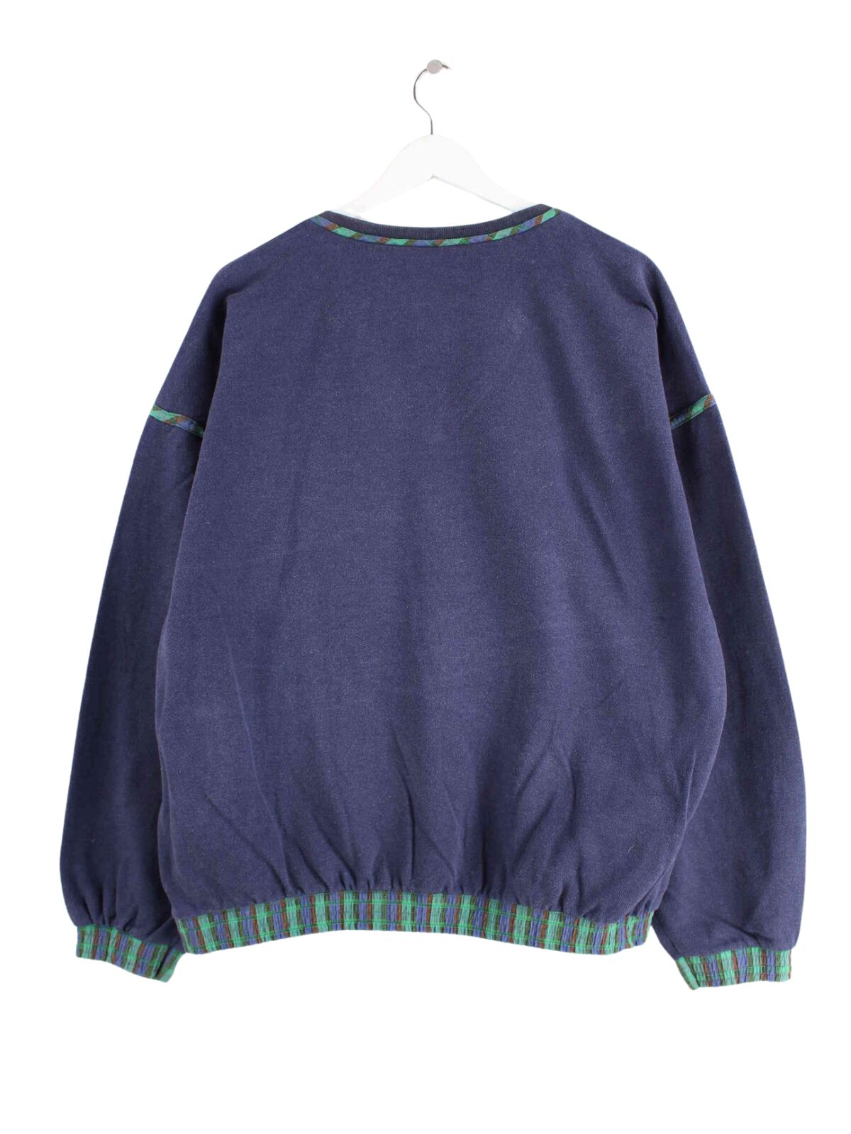 Adidas 80s Vintage Golf V-Neck Sweater Blau XL (back image)