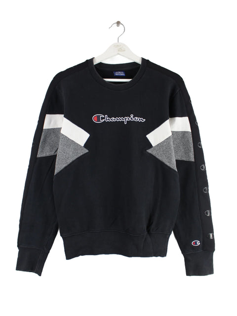 Champion Logo Print Sweater Schwarz XS