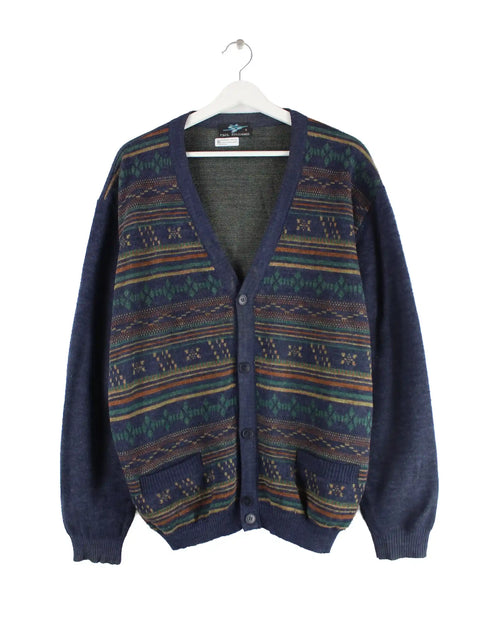 Vintage 90s Strickjacke Blau M