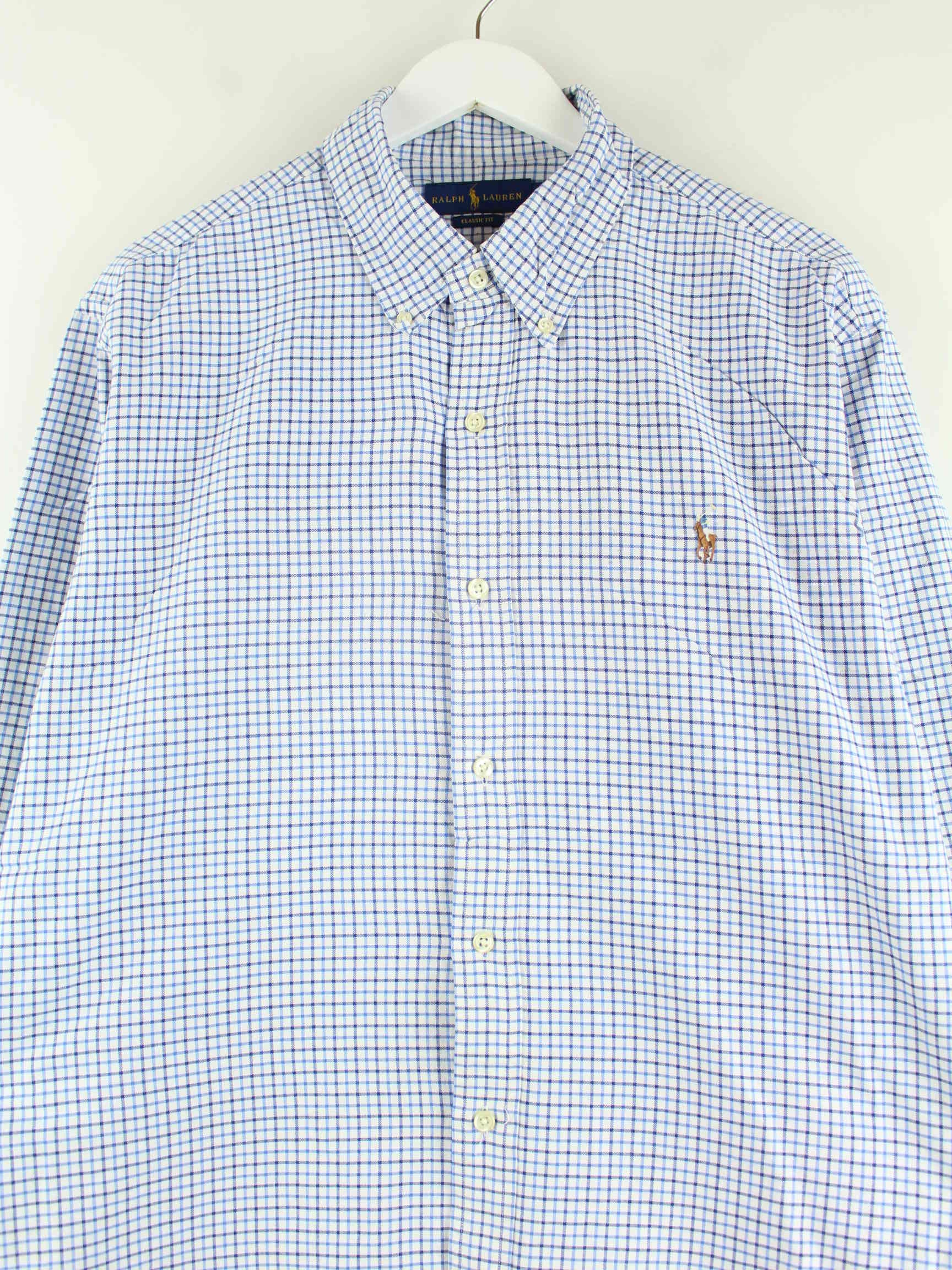Ralph Lauren Classic Fit Checked Hemd Blau XL (detail image 1)