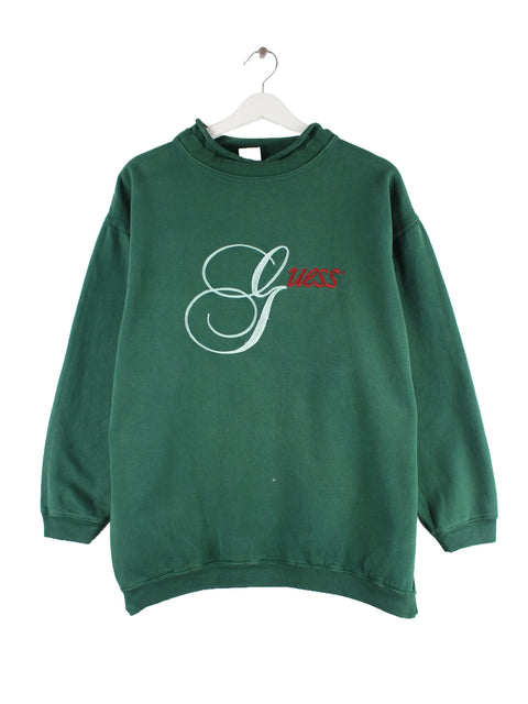 Guess 90s Vintage Big Logo Sweater Grün M