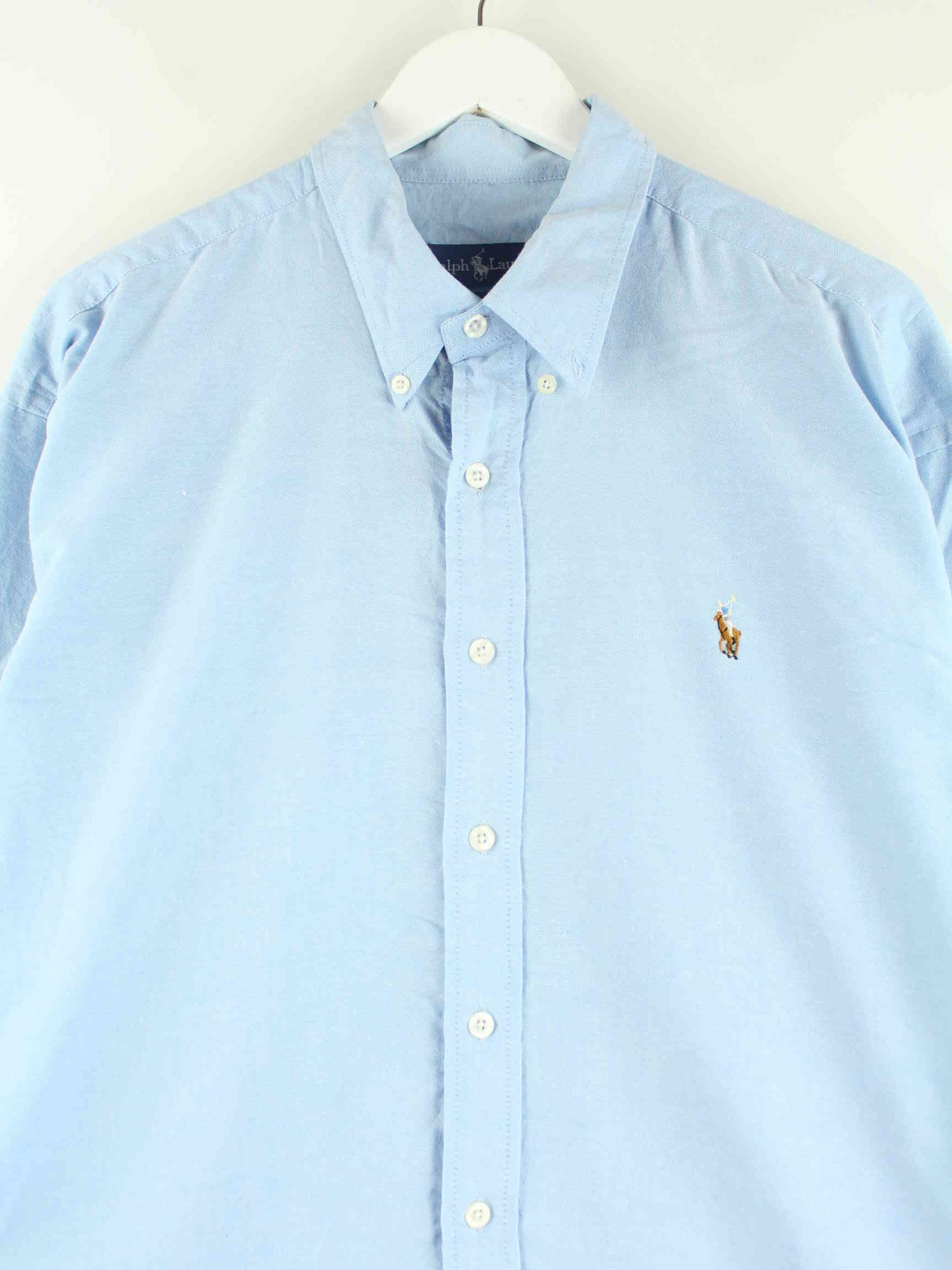 Ralph Lauren y2k Embroidered 8 Pool Hemd Blau XL (detail image 1)
