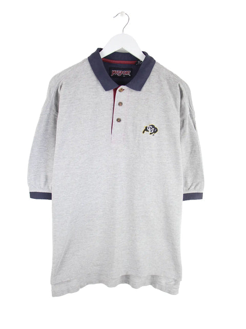Jansport 90s Vintage Colorado Buffaloes Polo Grau L