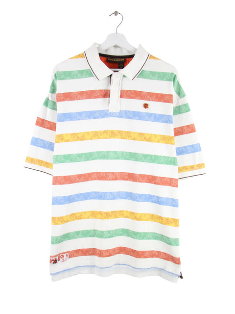 Roca Wear 00s Stripe Polo Weiß XL