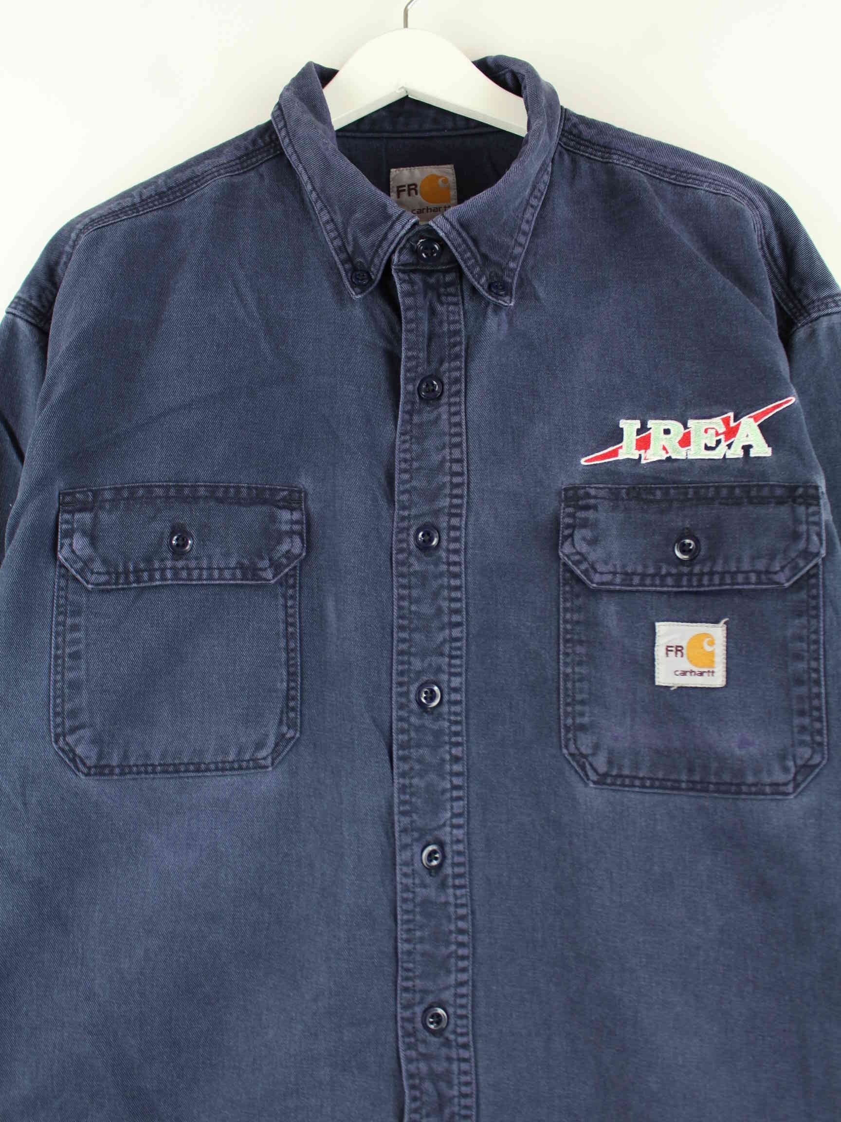 Carhartt y2k Embroidered Hemd Blau XXL (detail image 1)