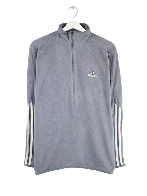Adidas 90s Vintage Half Zip Fleece Sweater Grau M