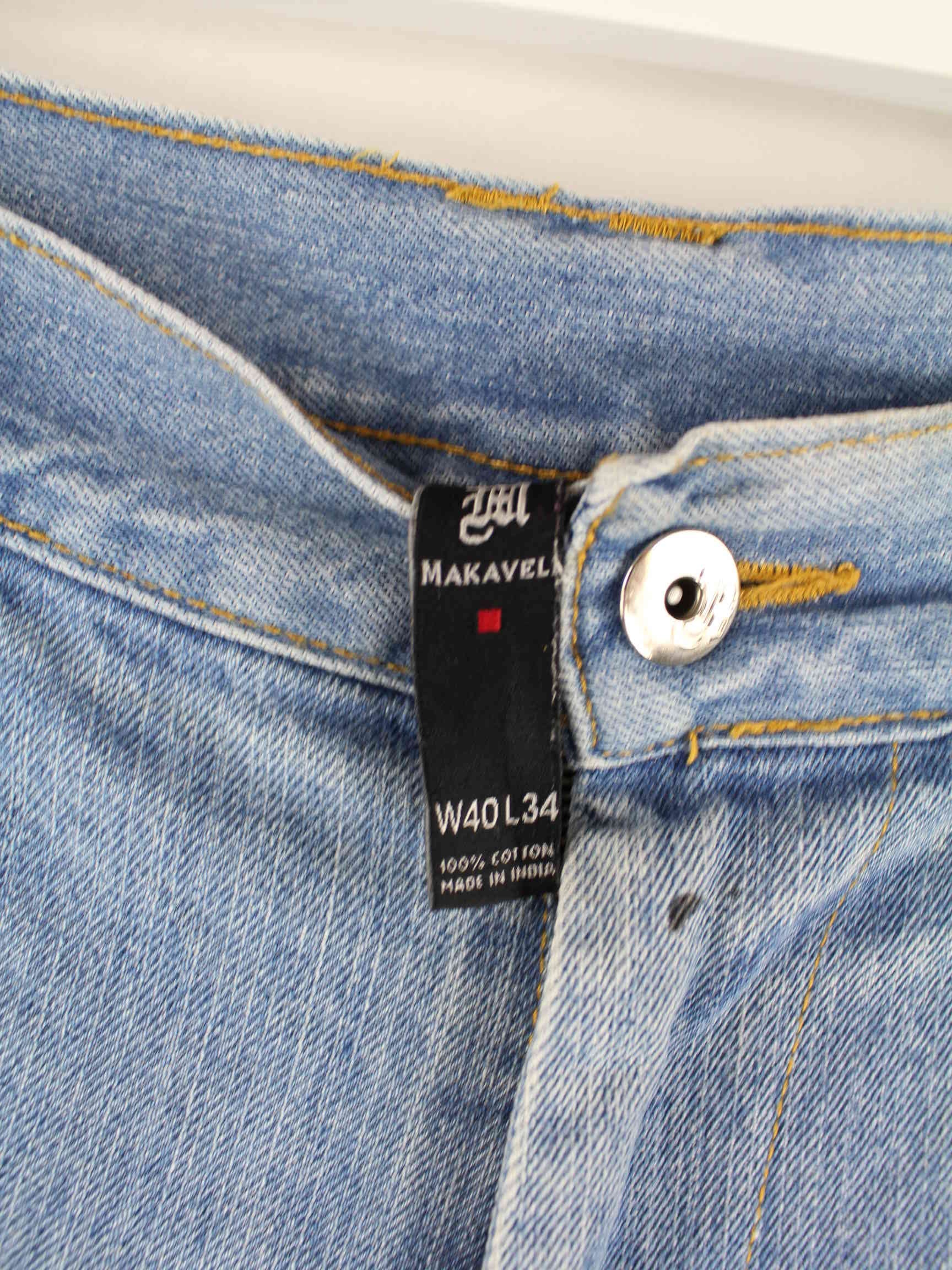 Makaveli y2k 2Pac Print Jeans Blau (detail image 8)