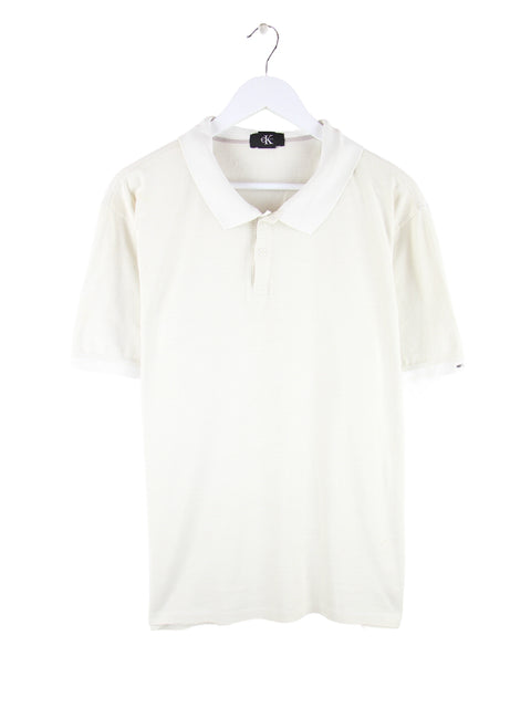 Calvin Klein 00s Stripe Polo Beige XXL