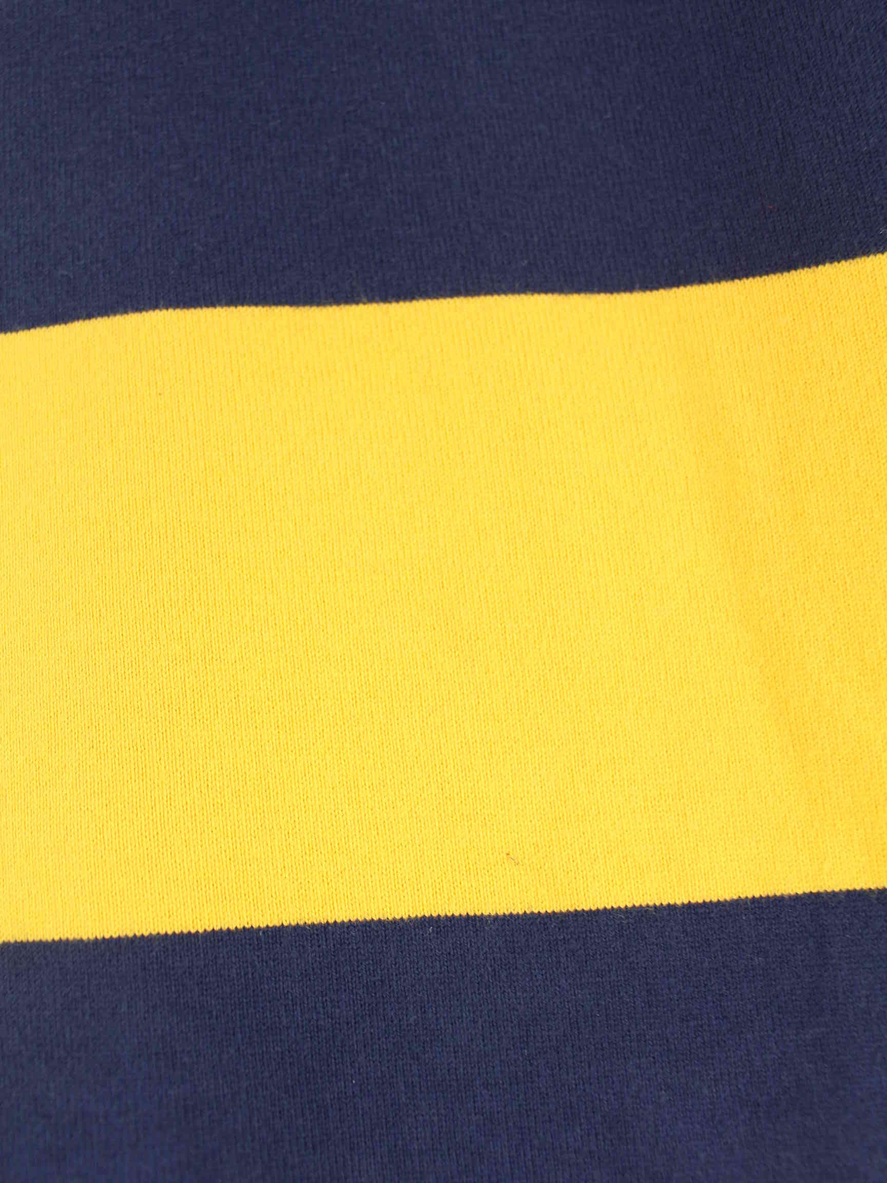 Ralph Lauren 90s Vintage Striped Long Sleeve Polo Gelb S (detail image 3)