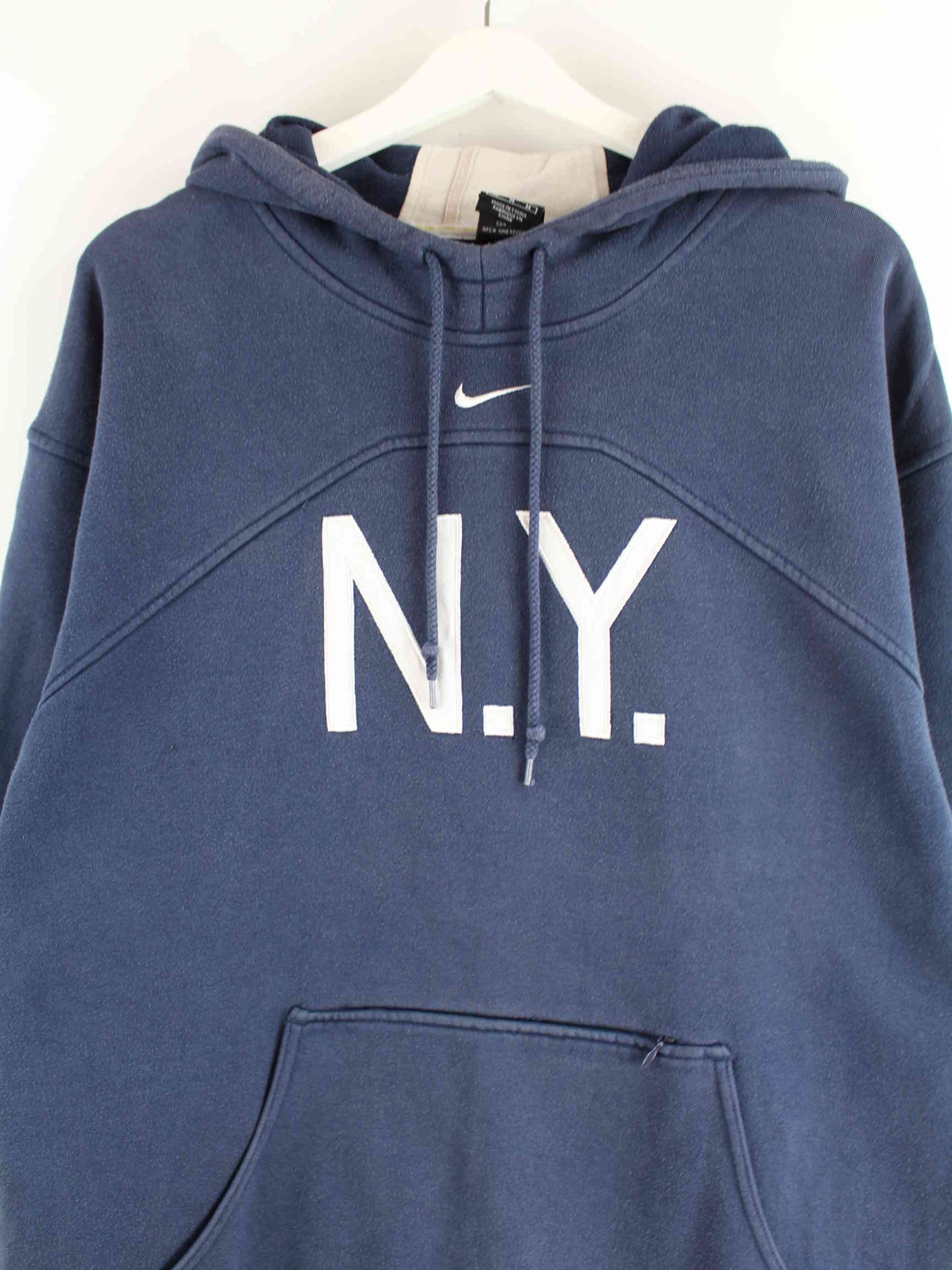 Nike y2k Center Swoosh Yankees Hoodie Blau L (detail image 1)
