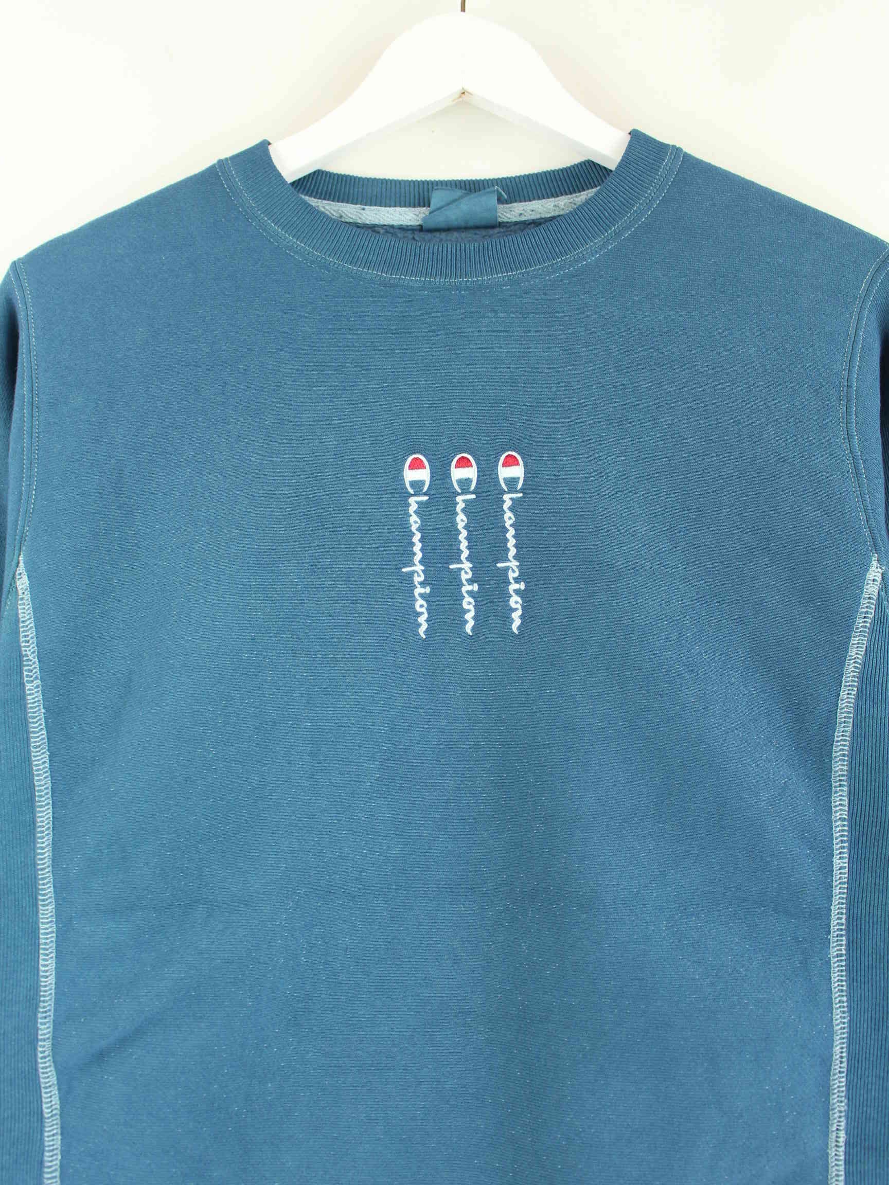 Champion Embroidered Reverse Weave Sweater Blau S (detail image 1)