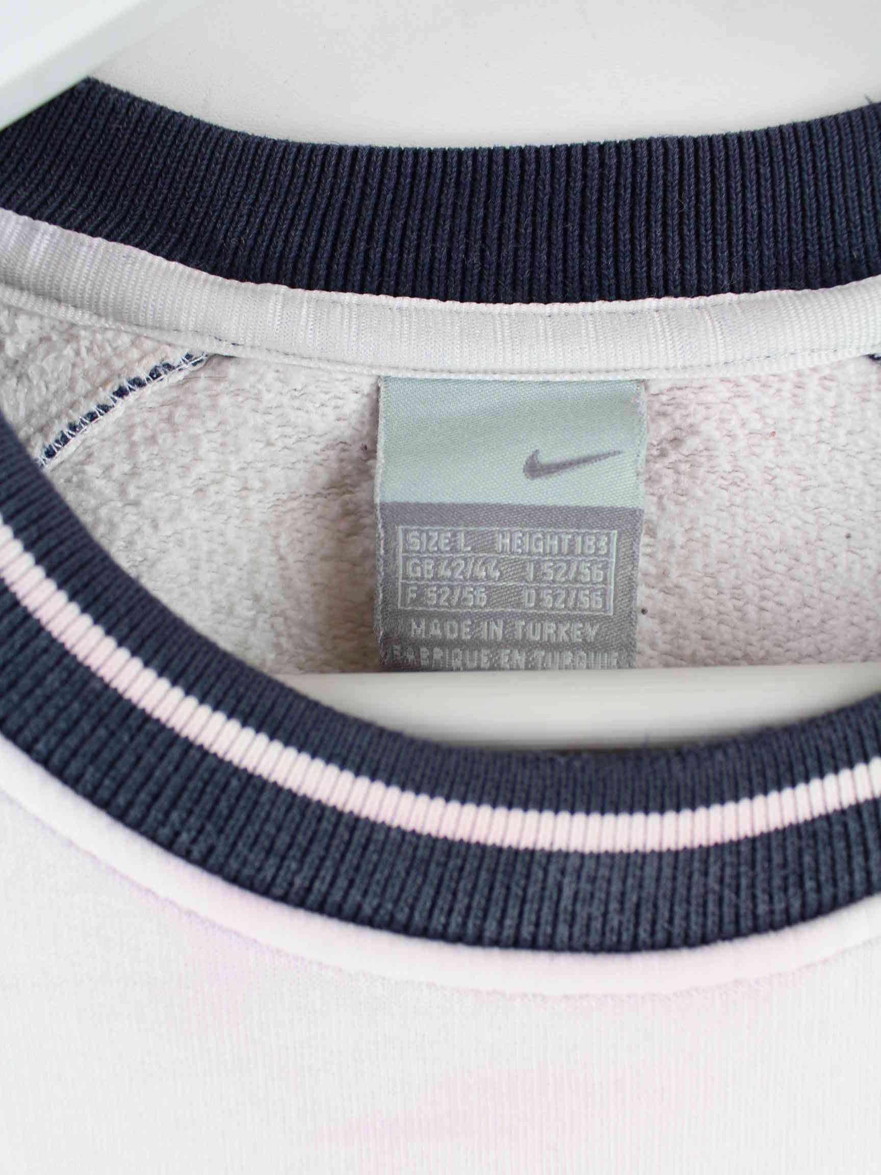 Nike y2k Big Logo Embroidered Sweater Weiß L (detail image 4)