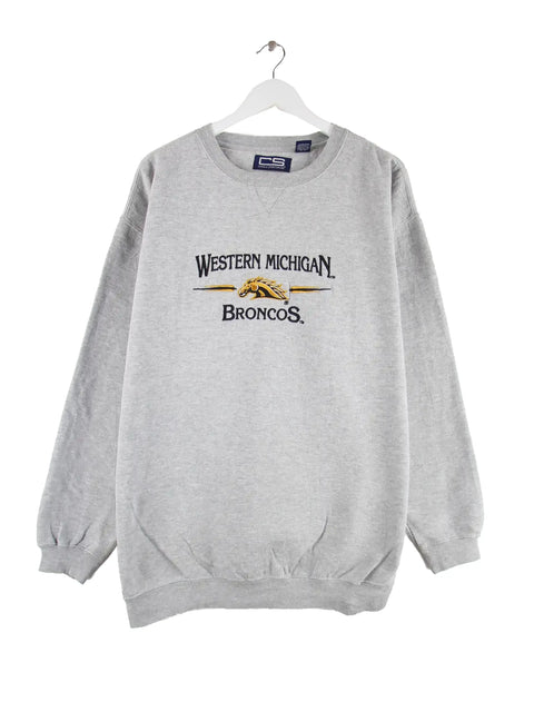 Crable Sportswear 00s Western Michigan Broncos Sweater Grau XL