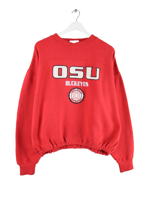 Crable Sportswear Damen 90s Vintage Ohio State Buckeyes Sweater Rot L