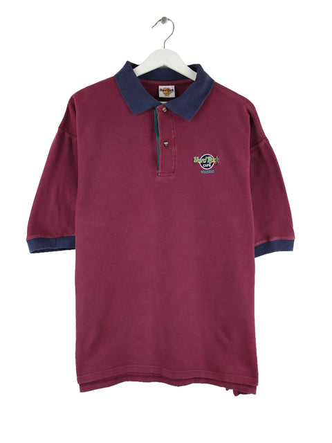 Hard Rock Cafe 90s Vintage Madrid Polo Rot L