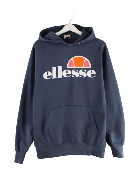 Ellesse Big Logo Print Hoodie Blau M